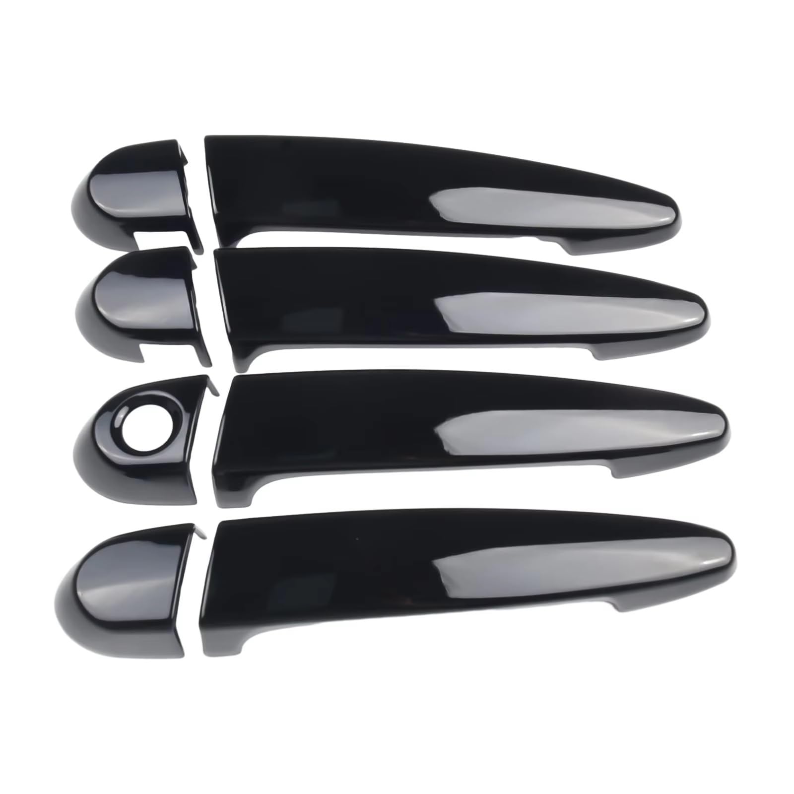 DSPOLIMV Outer Door Handle Cap Compatible with BMW for E87 E90 E91 E92 E93 F30 X1 X2 X3 X4 X6 4Pc Gloss Black Door Handle Covers ABS Carbon Fiber Exterior