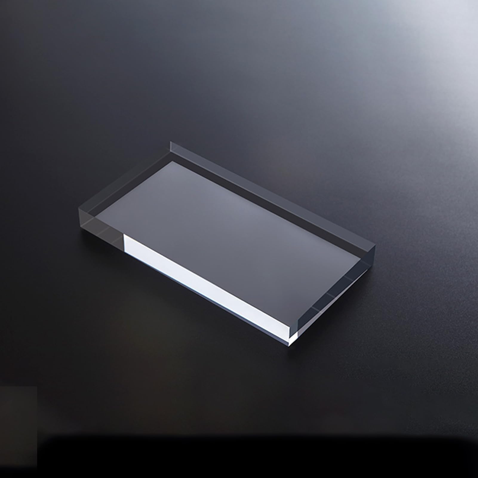 RISHORI Acrylic Block Clear Cuboid Blocks Rectangle Cube Exceptional Clarity Risers Strong Gloss Base for Displaying Necklaces Osmetics,15x8x1.5cm