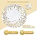 CENLBJ White and Gold Paper Plates and Napkins-50 Pack- 25 * 7inch Paper Plates & 25 * 6.5inch Napkins,Disposable Party Supplies for Birthdays Weddings Receptions and All Occasions