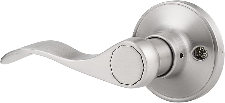 Knobonly Left Handed Single Side Handle Brushed Nickel Finish Dummy Lever Pull/Push Function for Closet Non-Locking 1 Pack