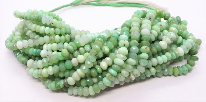 Chrysoprase naturelle perles facettées AAA véritables pour éviter les pierres ternes
