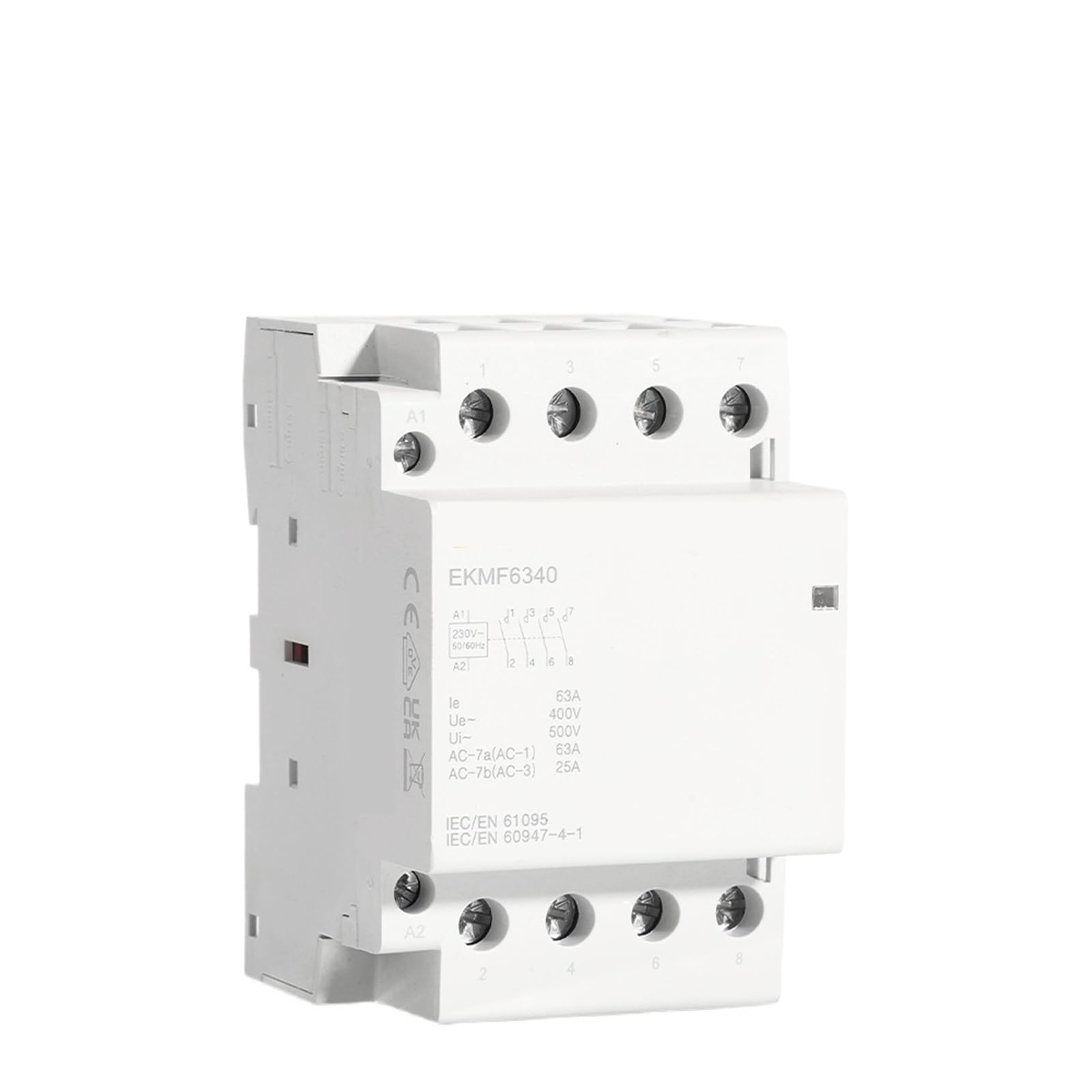 Contacteur modulaire triphasé 4P 63A pour rail DIN domestique