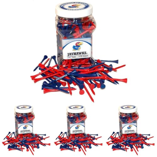 Team Golf NCAA Kansas Jayhawks Jar Of 175 Golf Tees