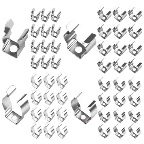 48pcs Assorted Spring Terry Clips, Metal Wall Clips Storage Grip Wall Mounted Storage Hangers Tool Holder Tidy, Tool Organizer for Garages Sheds Yards Cupboards Garden, 22/23/32/35mm
