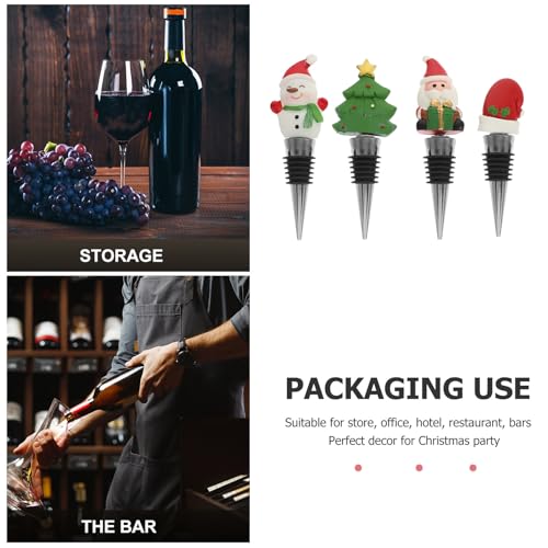 Tapones para botellas de vino de Navidad DOITOOL decorativos y reutilizables 8