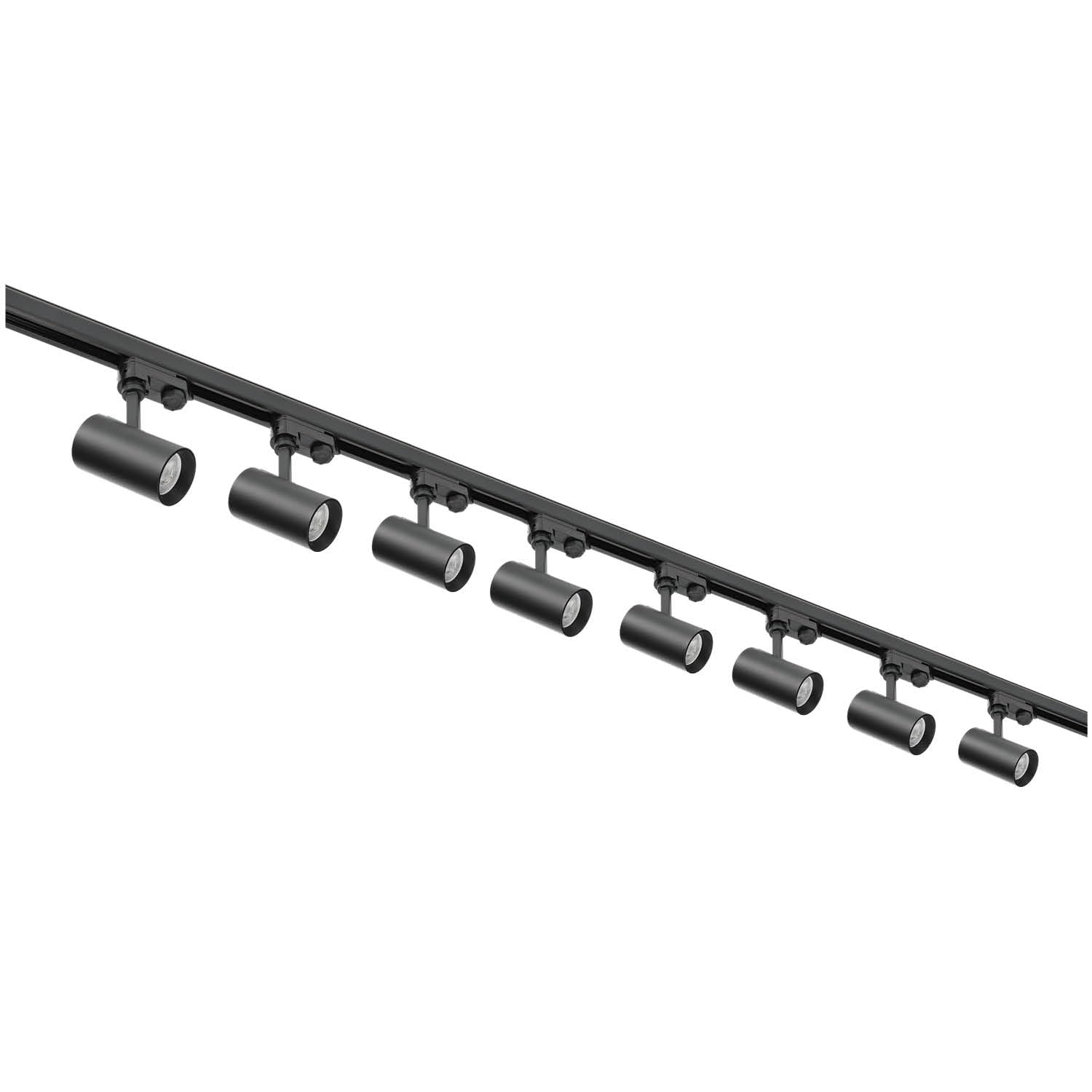 NEXTRACK 3-Phasen Schienensystem Set - 1m+2m Schiene, 7x GU10 Lampen, Schalter