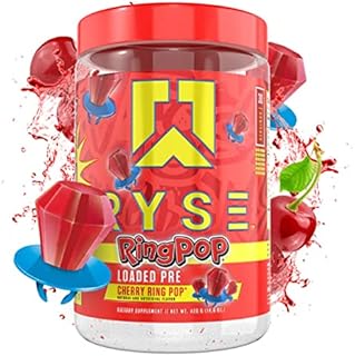 Ryse Core Series Loaded Pre | Pump, Energy, Strength | L-Citrulline, Beta Alanine, L-Theanine, Caffeine, Thinkamine | 30 Servings (Cherry Ring Pop®)