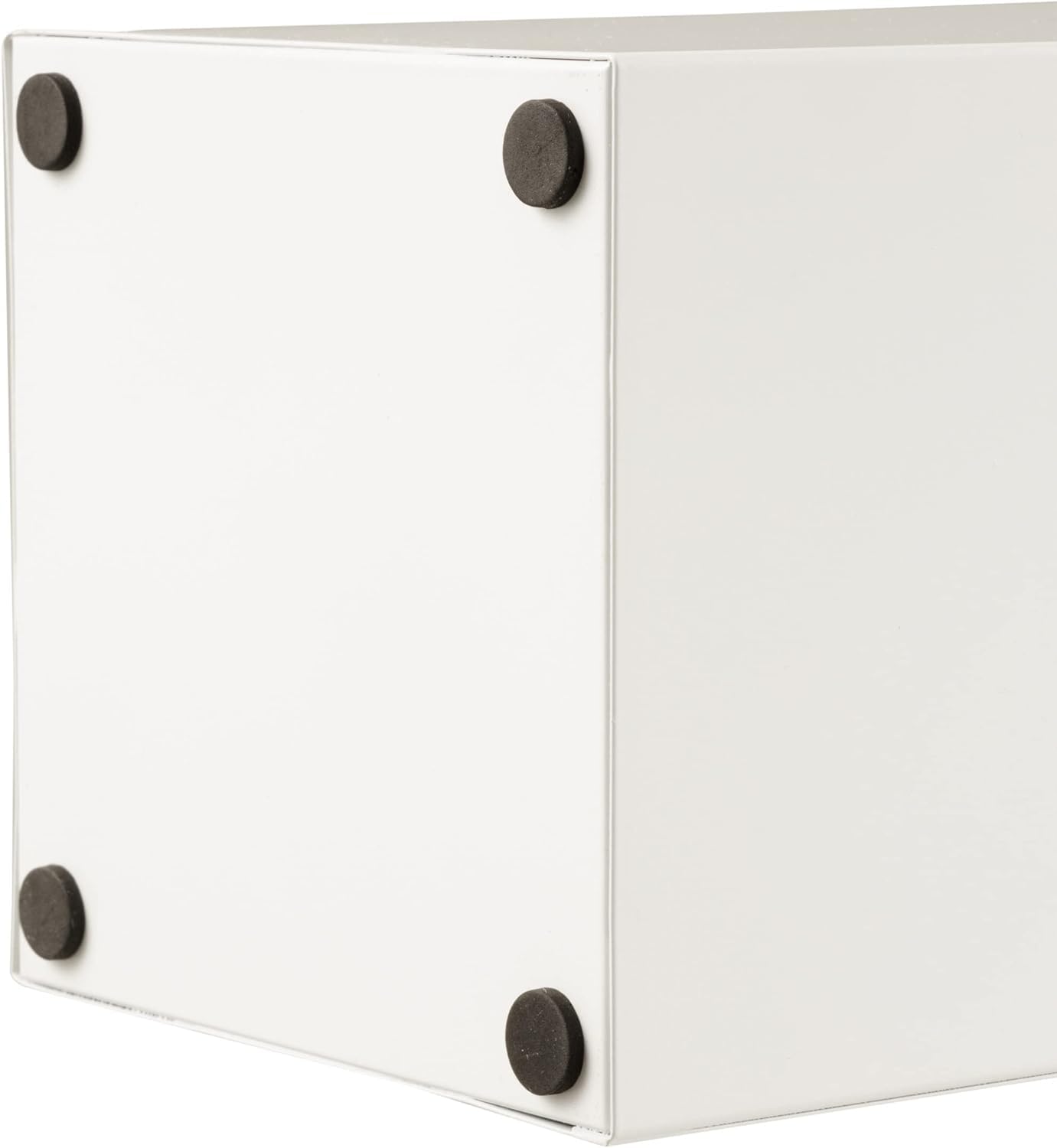 Baroni Home Portaombrelli Design Moderno Porta Ombrelli in Metallo con Intaglio Scritta Umbrella Holder Bianco con Gancino e Vaschetta Scolapioggia Rimovibile 15,5X15,5X49 cm