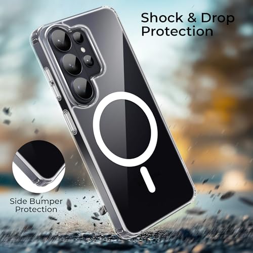 Image of A rtistque Clear Back Cover Case for Samsung Galaxy S26 Ultra 5G Compatible with Mag-Safe| Acrylic | Shockproof TPU Protective Design | Samsung S26 Ultra Back Cover Transparent