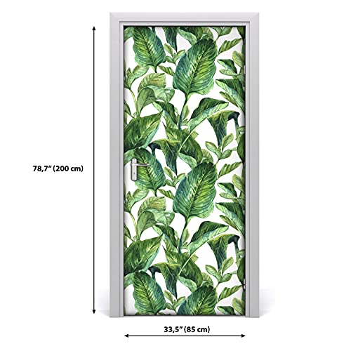Vinilo floral para puerta autoadhesivo impermeable y resistente al agua 4