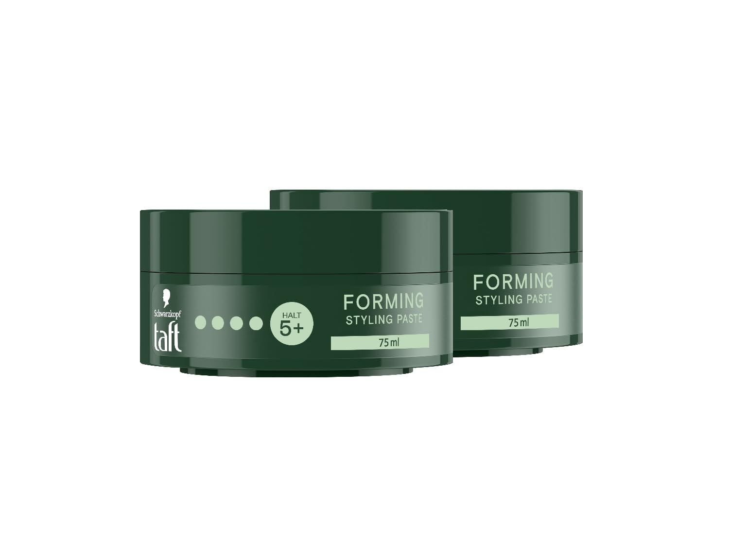Schwarzkopf TAFTPaste Forming Pâte coiffante (2 x 75 ml) pour des looks inachevés, douce pour les cheveux et le cuir chevelu, pâte végétalienne
