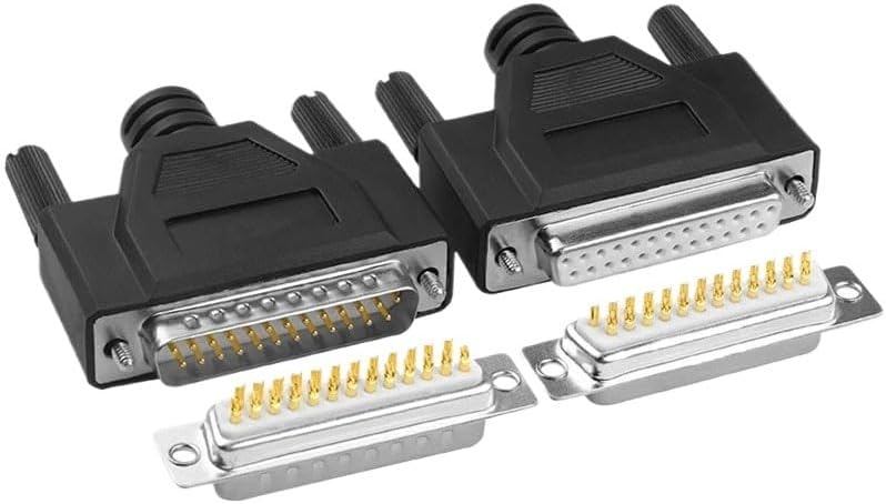 DB25 はんだ付けコネクタ 25ピン オスメス パンチニードル溶接ワイヤープラグ 5A ソリッド/IDニードル 金メッキ端子 シェ