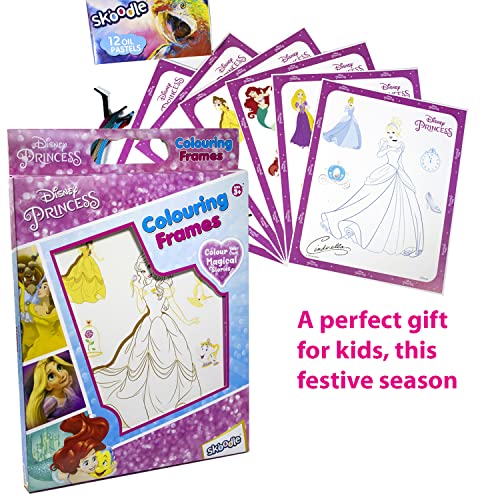 Image of SKOODLE Colouring Frames | DIY Colouring & Painting Art Kit for Kids | 6 Colouring Sheets, 12 Colour Sticks & 6 Hanging Strings