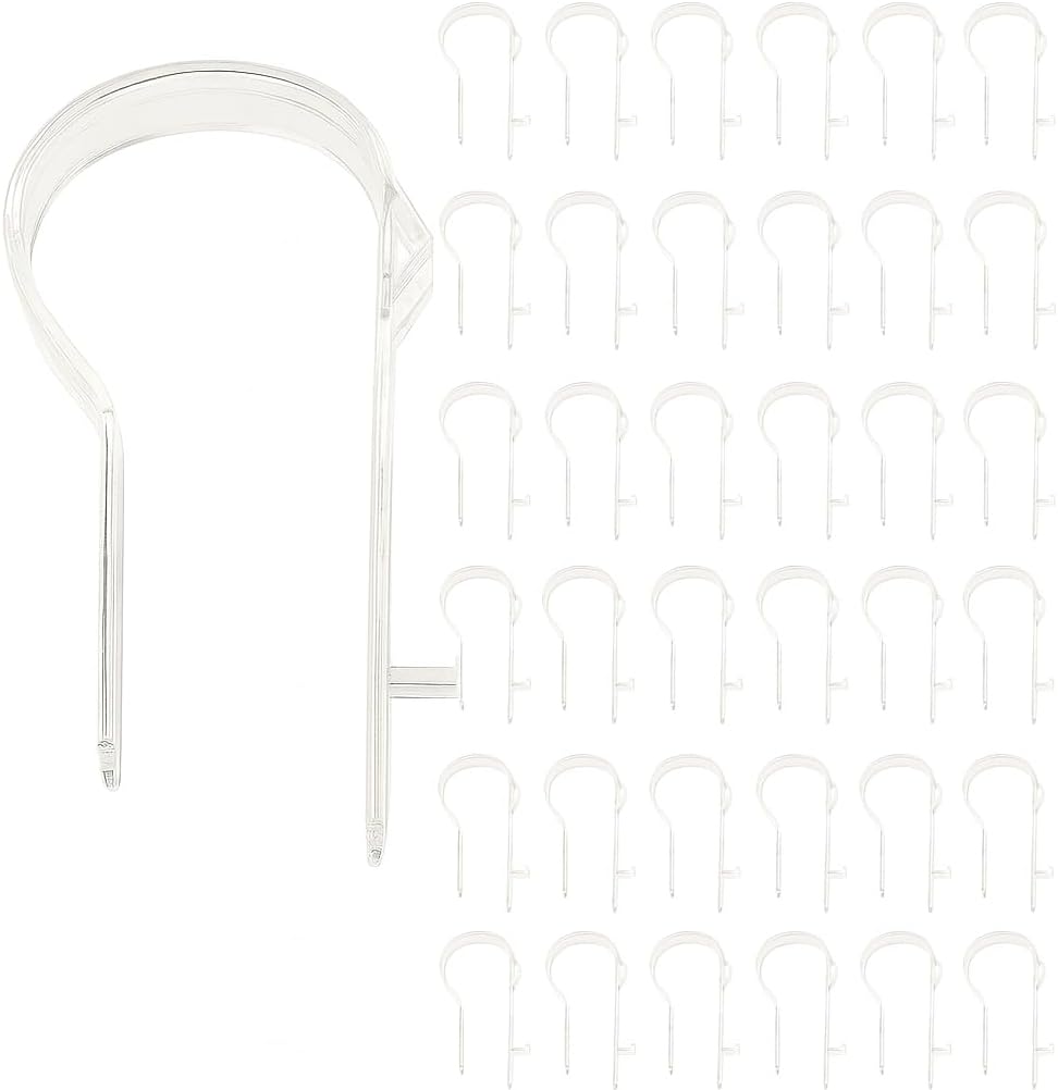 48pk Pew Clips for Wedding Bows – 6" Heavy Duty Clear Plastic Bow Holders for Church Pews and Chairs – Ideal Pew Bows for Wedding Ceremony Aisle Ceremony to Hang Pew Flowers (48pk)