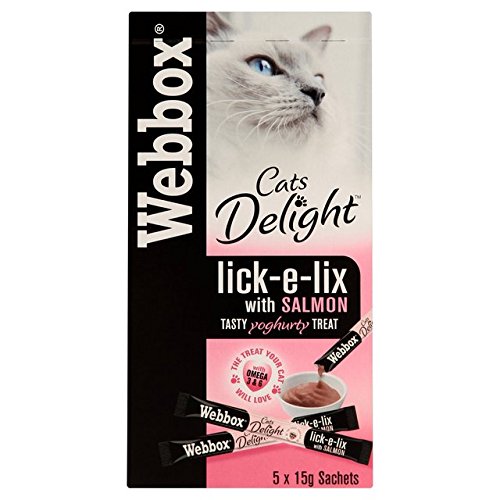 Webbox Cats Delight Lick E Lix Yoghurt with Salmon 5pcs Deal of 5