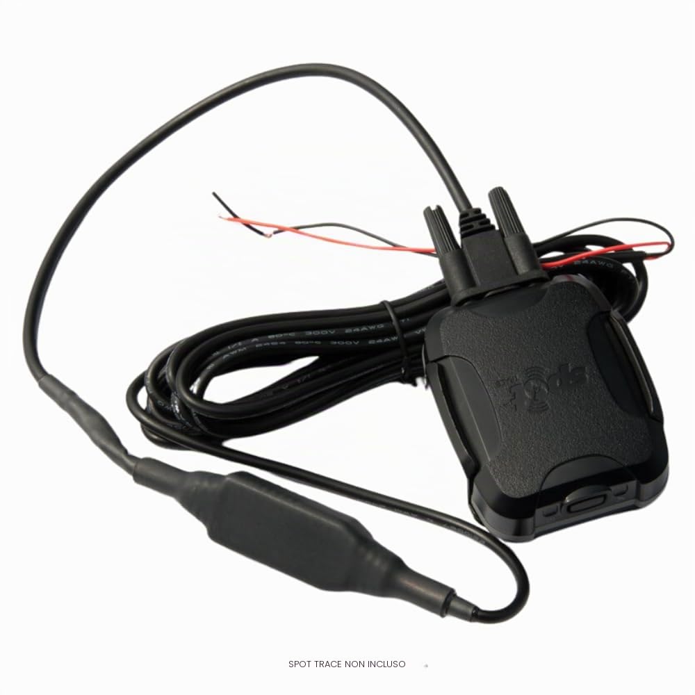 SPOT Trace - Cavo di alimentazione CC impermeabile, 12 V, kit hardwire per alimentazione continua, design resistente alle intemperie, compatibile con localizzatore GPS SPOT Trace