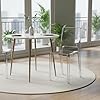 Baroni Home Set 4 Sedie Trasparenti, Sedie Impilabili Moderne, Leggere e Resistenti, Gommini Antiscivolo, Sala da Pranzo, 34,5x48,5x85 cm, Trasparente