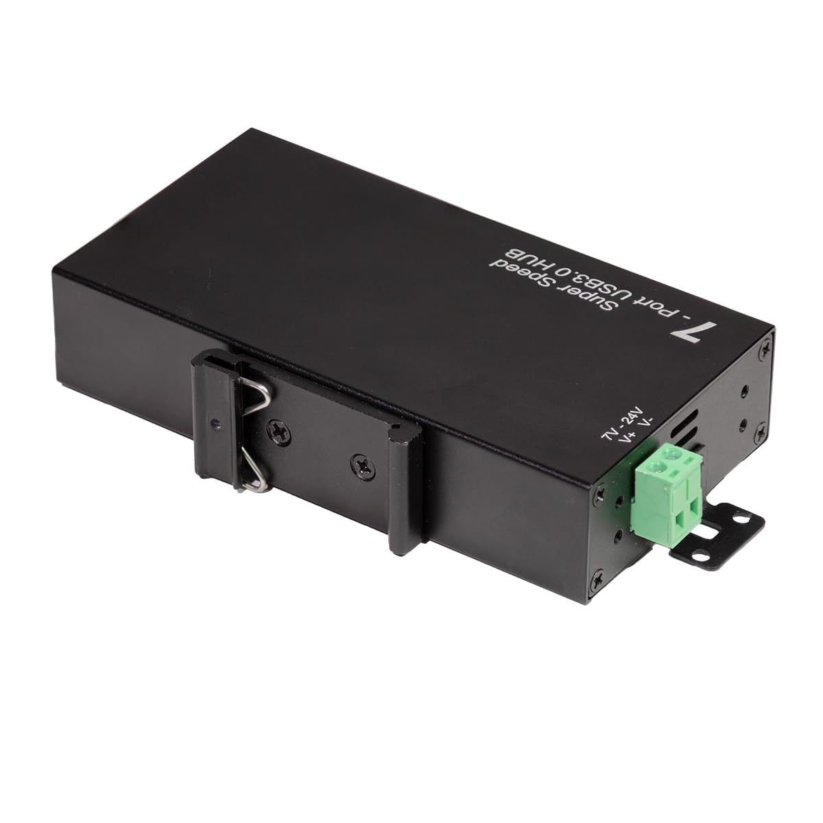 LogiLink Hub a 7 porte (USB 3.0) con alimentatore, design industriale, 5 Gbps, 10 W, con sovracorrente, sovratensione e protezione da cortocircuito