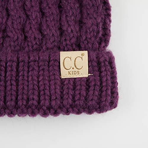 Image of C.C Exclusives Children Kid Double Pompom Knitted Beanie for Kids Ages 2-5 (KID-23)(KID-24)(KIDS-2055)
