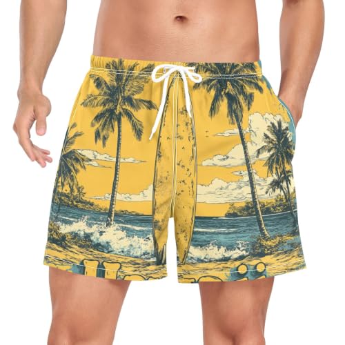 Pantalones cortos de natación estilo tabla de surf hawaiana para playa