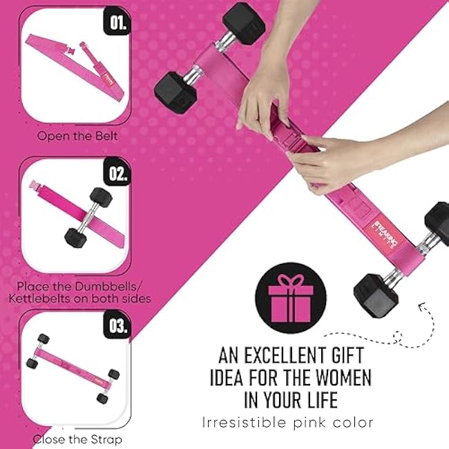 Breaking Limits Heavy Duty Hip Thrust Band - Booty Belt for Dumbbells, Kettlebells & Weights - Glute Bridge Band