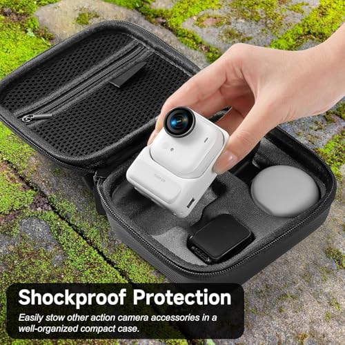 Image of M.G.R.J Portable Carrying Case Cover for Insta360 GO Ultra Action Camera (Black)