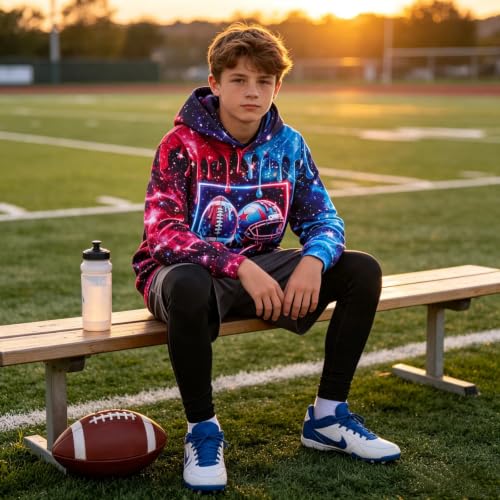 Image of Belovecol Boys Hoodies 3D Printed Hooded Sweatshirts with Pocket for 6-16Y