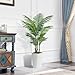 ASTIDY Artificial Palm Tree 5FT - Fake Tree with White Tall Planter - Faux Tropical Areca Floor Plant in Pot - Artificial Silk Plant for Home Office Living Room Decor Indoor