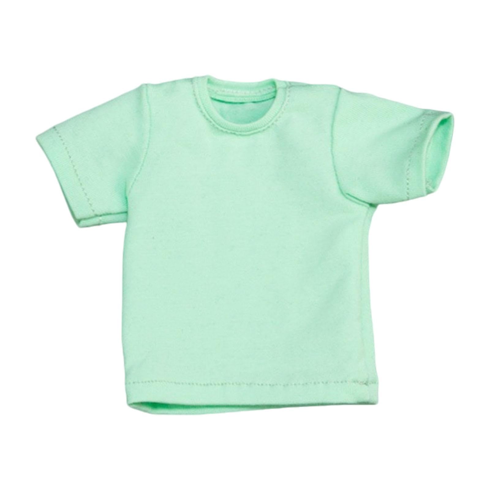 Yunhgft 1/6 Scale Figure Doll Clothes Outfits T-shirt Mini Short Sleeve Handmade for 12 Inch Male Female Collectable Action Figures, Light Green