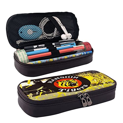 阪神タイガース ペンケース 大容量 筆箱 多機能 おしゃれ レザー 革 ペンポーチ 男の子 女の子 子供 シンプル ツールペンケース 高校生 大学生 社会人用 中小学生