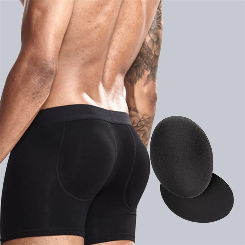 2 Pcs Cotton Butt Pad for Underwear - Comfortable Butt Pad for Men's Boxer Briefs