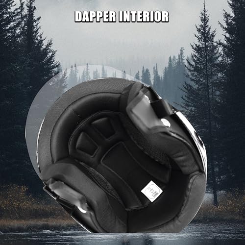 Image of Steelbird SBH-64 Brutal Plus Reflector ISI Certified Open Face Helmet for Men and Women with Extra Smoke Visor