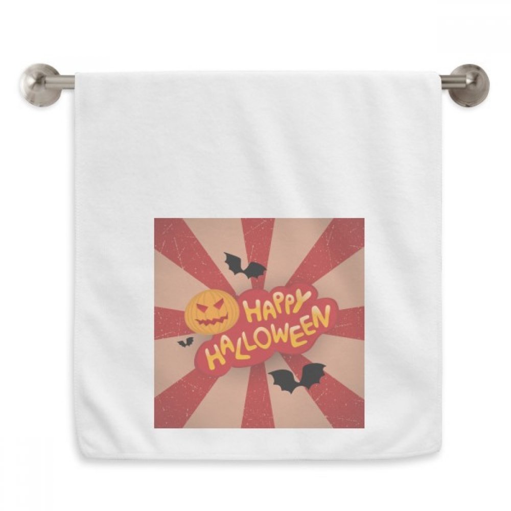 Serviette de toilette Halloween blanche 33x74 cm DIYthinker pour essuie-mains doux