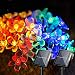 Solar Strings Lights, 8 Lighting Modes 50 LED Solar Flower Fairy Lights Waterproof Outdoor String Lights for Garden, Home, Lawn, Wedding, Patio, Party and Holiday Decorations- Multi Color