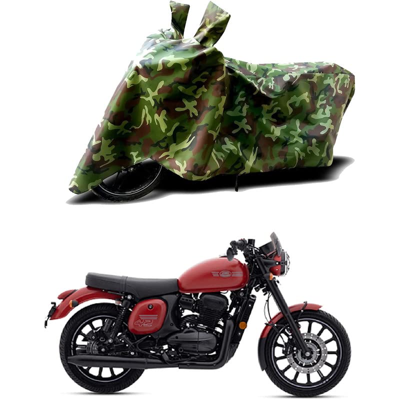 Image of 100% Water Resistant Full Bike Scooty Two Wheeler Body Cover Compatible for Jawa 42 2.1 /UV-Rays /Heat Protection /Birds Dropping /Scratchproof /Dust Proof /Waterproof /All Varients[Green MJ]