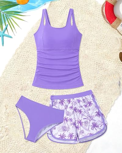 Image of TUONROAD Girls 3pcs Tankini Swimsuit Size 11-16 Bathing Suits for Teens