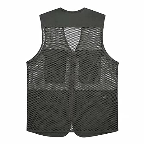 Rizanee Unisex Mesh Breathable Fishing Vest, Multi-Pockets Photography Travel Hiking Waistcoat Jacket For Adults And Youth (Army Green, Us M - Tag Xl) #TOP1