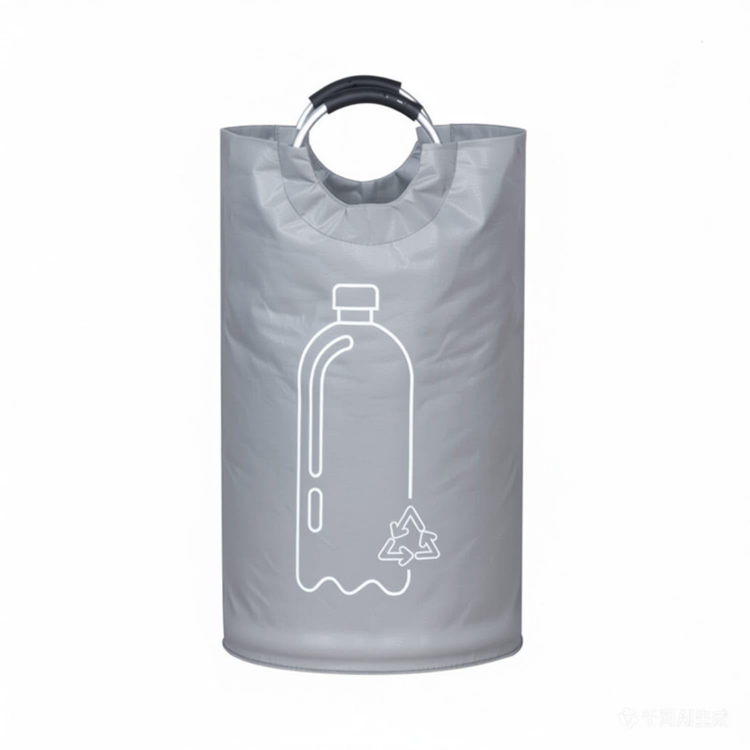 ojiva® Collapsible Bottle Recycling Bag Foldable Beverage Bottle Collector Portable Recycling Bag with Handle Eco-Friendly for Renters, Students, Kitchen, Apartment, Dorm Room, Gray, Style 2-image-34