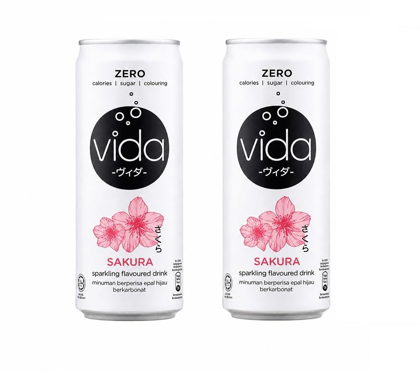 Vida Sakura Sparkling Flavoured Drink 330ml (Pack of 2)-picture-18