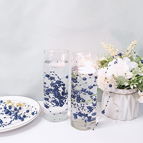 50Pcs Floating-Look Pearl Strings for Floating Candles, Faux Pearls for Vase Filler, Centerpiece Table Decorations for Wedding, Party, Event - Image 3