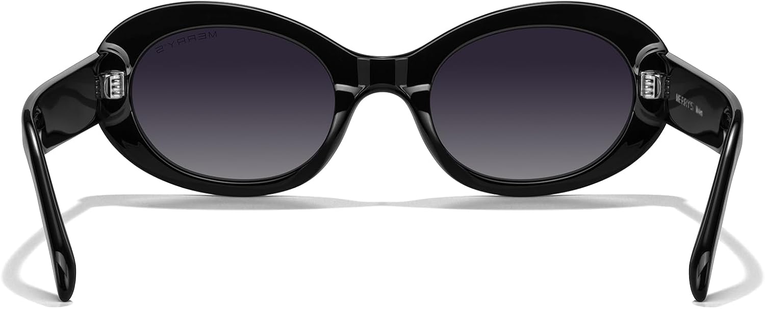 MERRY'S Modern Oval Round Acetate Sunglasses for Women UV400 Polarized Sunglasses S6191 - Image 4