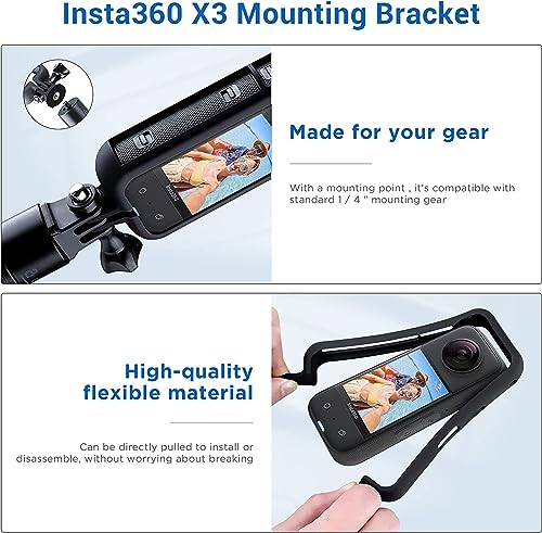 Image of ADOFYS Housing Case for Insta360 ONE X3 Action Camera Accessories, Protective Frame Camera Mount with 1 /4 Thread (for Insta360 ONE X3 Only)