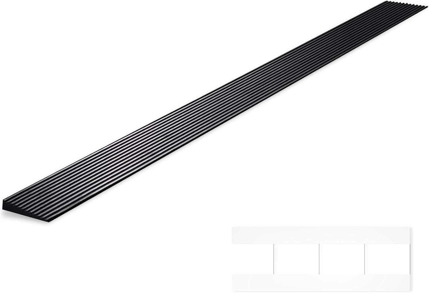 1" Rise Rubber Threshold Ramp, 1500 lbs Heavy-Duty Non-Slip Wheelchair Threshold Ramps for Doorway, Indoor Outdoor Ramp for Door Thresholds