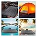 jtymx 1pc of car air Mattress, Rear Inflatable Bed, Trunk mat with Soft and Comfortable Plush PVC Material, Easy to Clean, Includes Foot Pump,(Brushed Straight Stripe - Black)