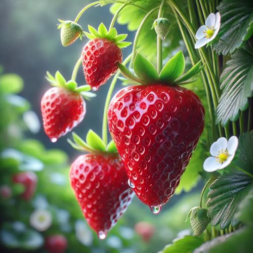 22Day Seeds: Seeds Alpine Strawberry Renaissance/Everbearing/All Year Round/Non GMO/Heirloom