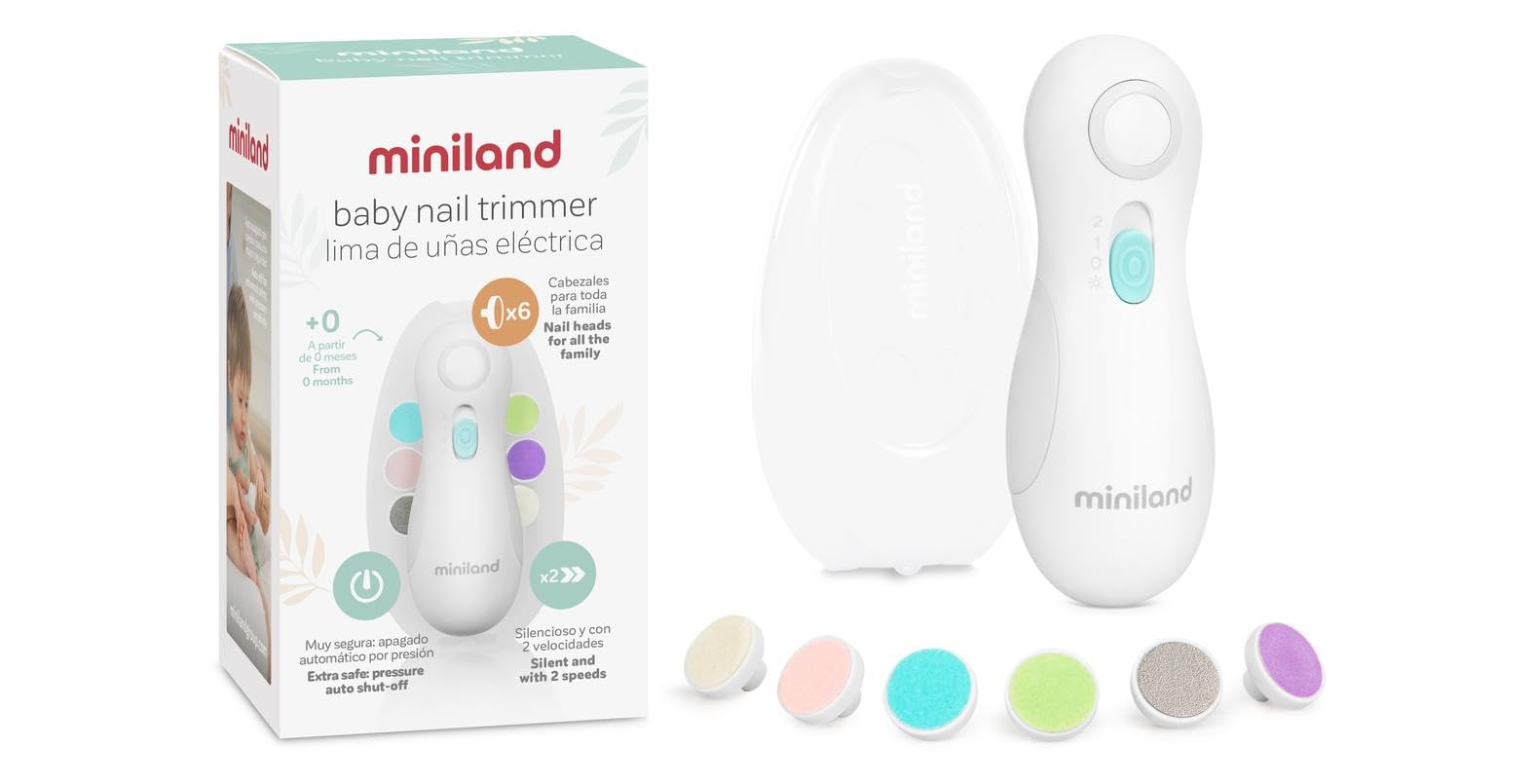 Miniland Baby Nail Trimmer. Electric Nail File for Babies.
