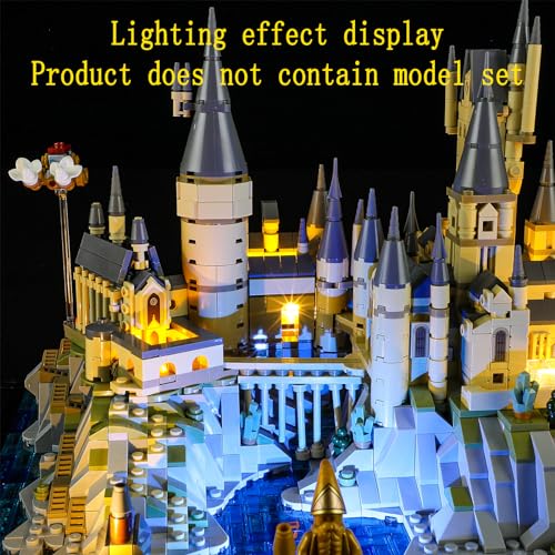 Image of GEAMENT 2023 LED Light Kit Compatible with Lego Harry Potter Hogwarts Castle and Grounds 76419 (Model Set Not Included)