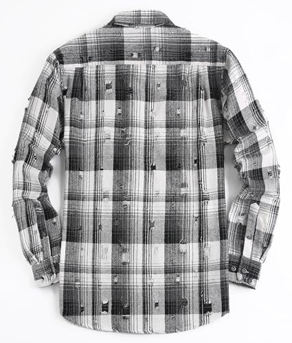 Alex Vando Mens Button Down Shirts Regular Fit Long Sleeve Casual Plaid Flannel Shirt