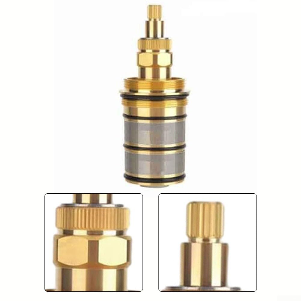 Cartouche thermostatique en laiton, cartouche de douche de rechange en laiton, 20-48 ℃ pour mitigeur de bain, cartouche de barre de valve de douche, bobine de contrôle de température constante
