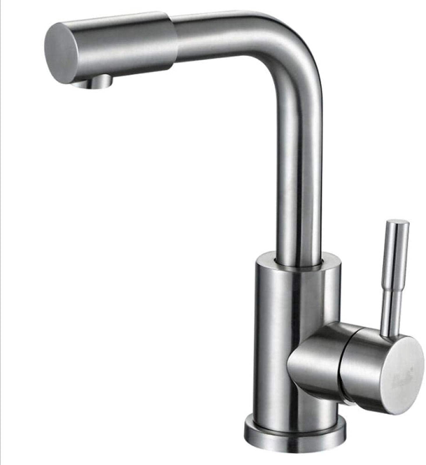 Robinet de cuisine pliant en acier inoxydable 304 mitigeur chaud froid rotatif 360